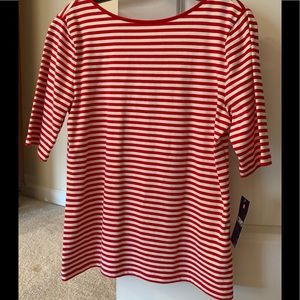 NWT CHAPS Short Sleeve Top